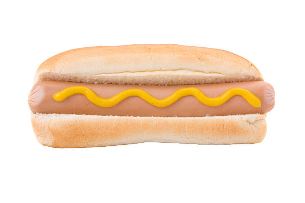 istock Mustard hotdog isolated on white 92404107