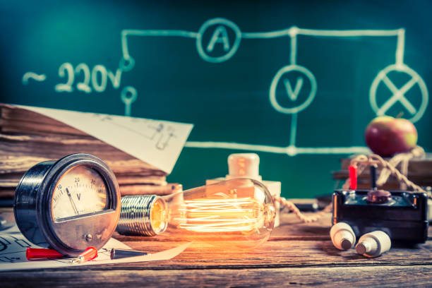 istock Testing and measuring of electricity consumption by a light bulb 924041222