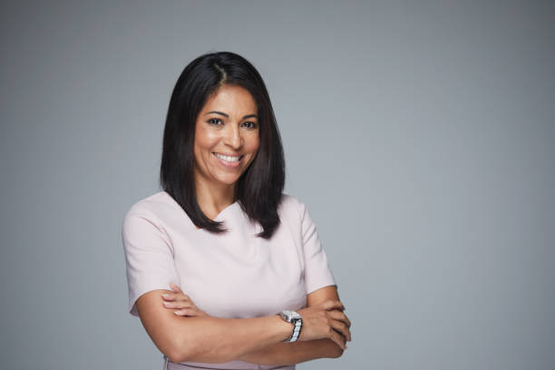 istock Beautiful woman headshot looking at camera. 924042018