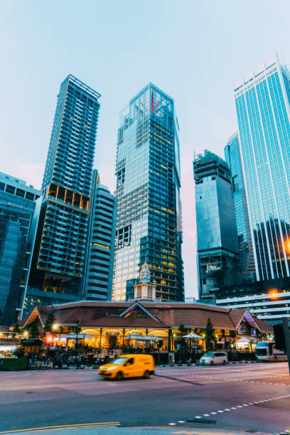 istock Downtown district in Singapore city 924054996