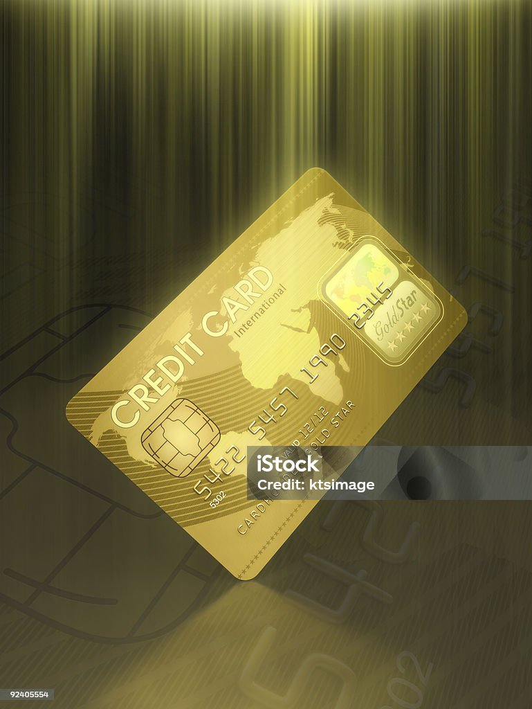 La tarjeta de crédito iluminado - Foto de stock de Actividad comercial libre de derechos