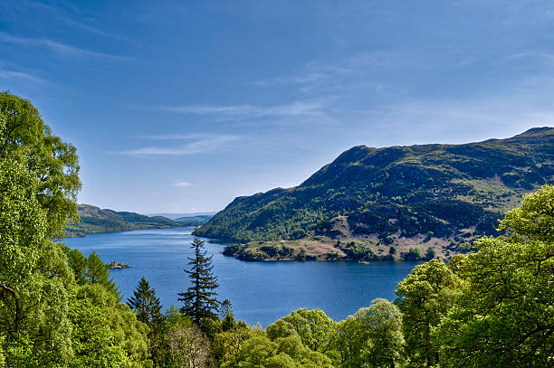 istock Panoramic view of Ullswater with mountain range 92405968