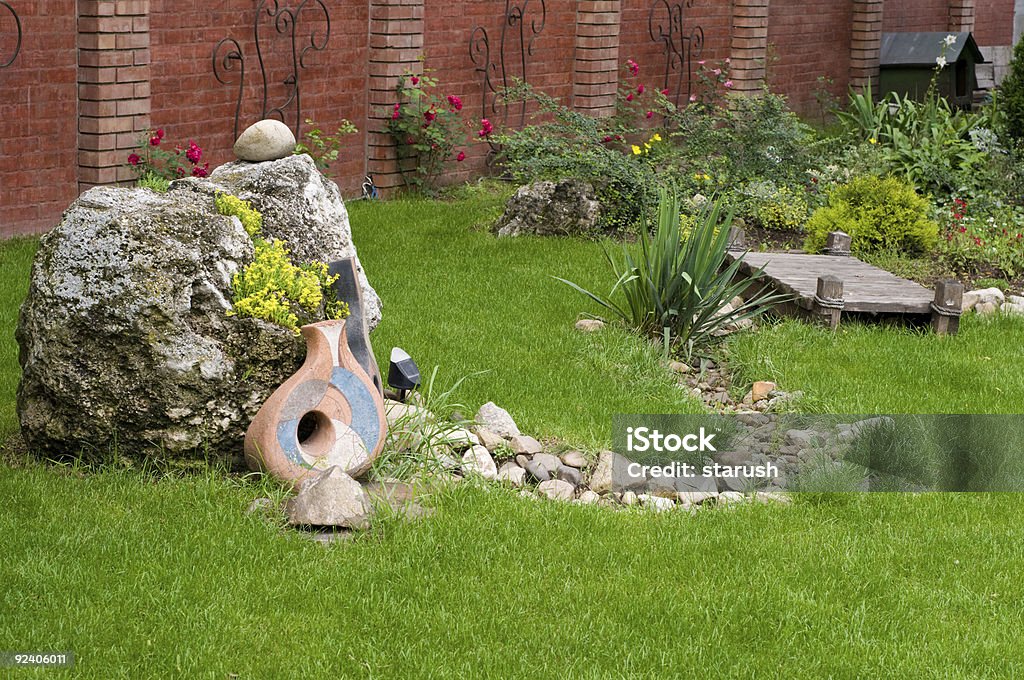 nice backyard decoration  Beauty In Nature Stock Photo