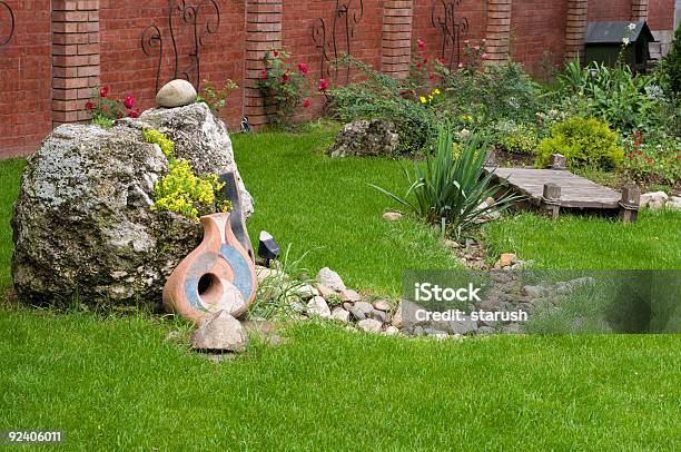 Nice Backyard Decoration Stock Photo - Download Image Now - Beauty In Nature, Boulder - Rock, Ceramics