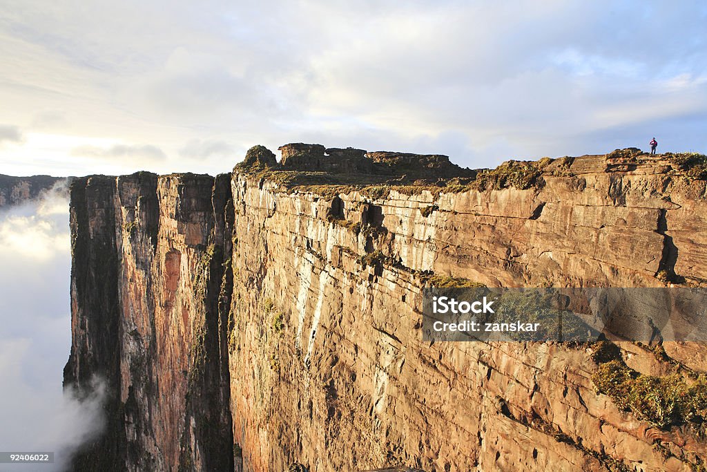 Sheer cliffs of Mount Roraima  Mt Roraima Stock Photo