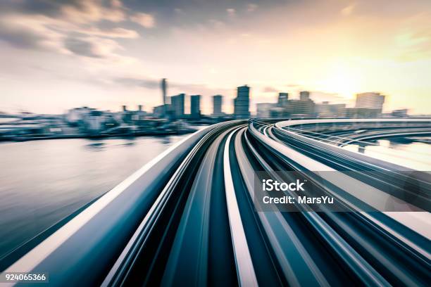 Blurred Motion On The Subway In Tokyo Stock Photo - Download Image Now - Road, Technology, Speed