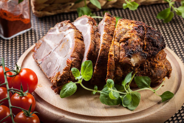 istock Roasted pork neck with spices 924069502