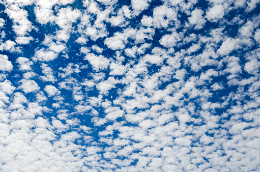 Cloudscape with altocumulus clouds, Altocumulus middle-altitude cloud in stratocumuliform - natural background