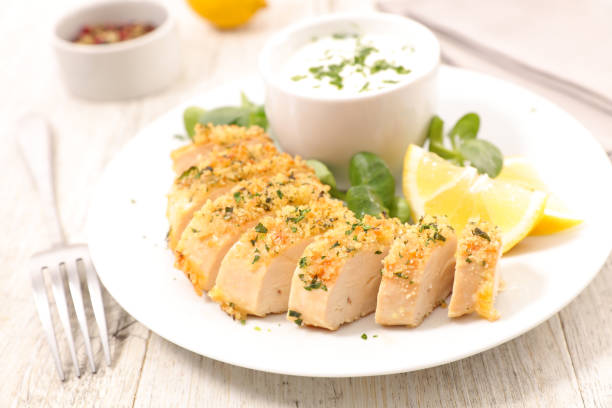 istock fried chicken breast and salad 924072870