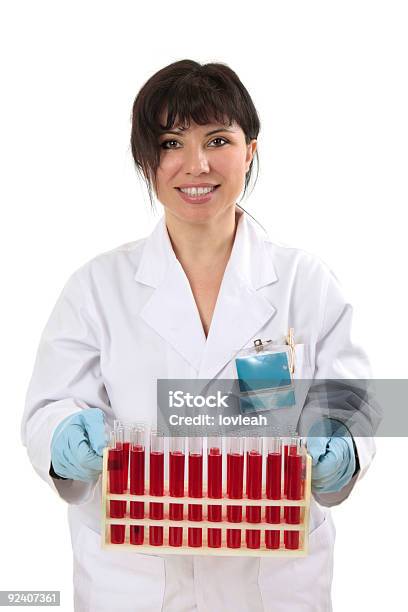 Scientist With Test Tube Samples Stock Photo - Download Image Now - Adult, Adults Only, Analyzing