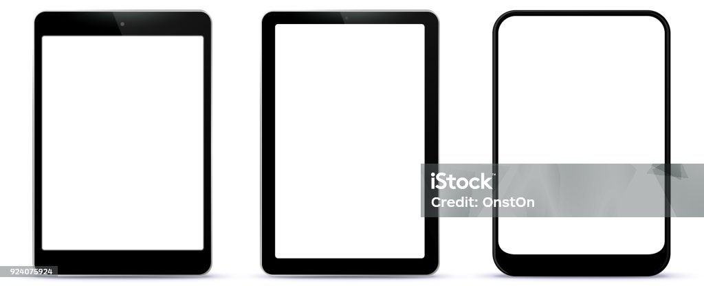 Black Tablet Computers Vector Illustration Black Tablet Computers Vector Illustration isolated on white. Digital Tablet stock vector