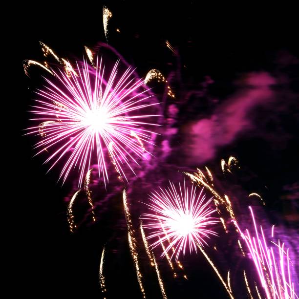 istock show with big colorful fireworks in the night 924076860