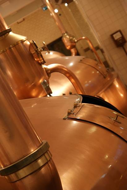 istock Containers and pipes in a brewery. 92407865