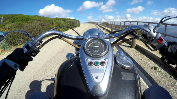 istock Riding a classic motorcycle in Sardinia 924080768