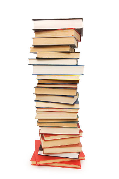 istock Stack of books isolated on the white background 92409146