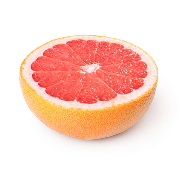 Half of grapefruit stock photo