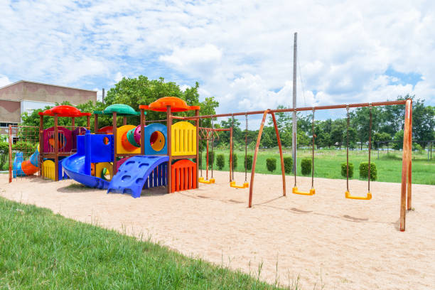 istock Modern children playground in park 924094292