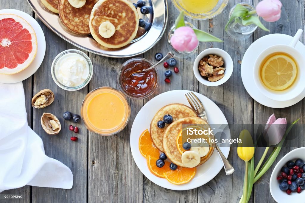 Panqueques. - Foto de stock de Brunch libre de derechos