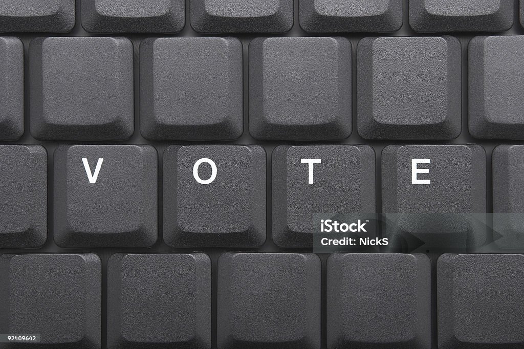 TECLADO-VOTAÇÃO - Royalty-free Internet Foto de stock