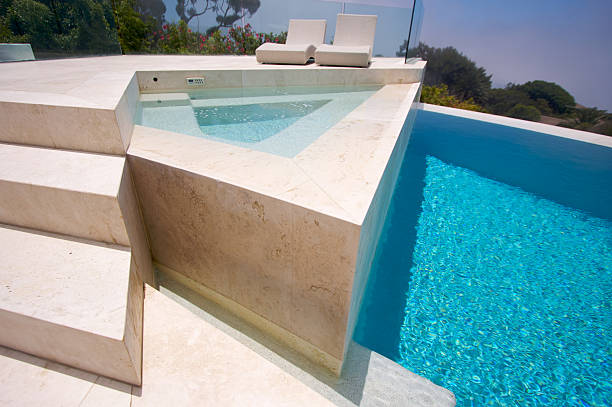 istock Custom Luxury Pool, Hot Tub and Chairs Abstract 92410152
