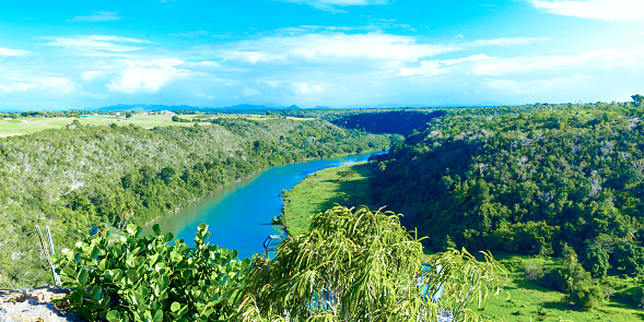 View of the river in the ancient city of Altos de Chavon Punta Cana Dominican Republic
