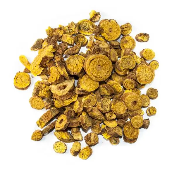 Radix Scutellariae, chinese herbal medicine isolated. Huang Qin