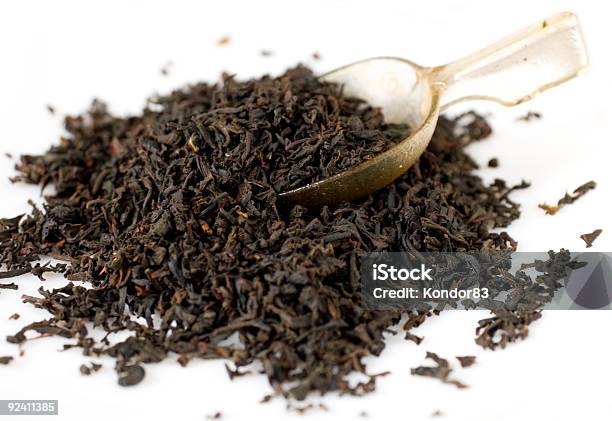 Black English Tea With Spoon Stock Photo - Download Image Now - Dried Tea Leaves, English Breakfast, Tea - Hot Drink