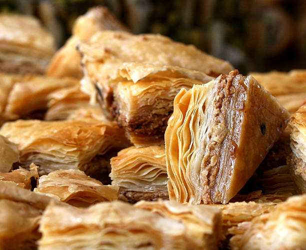 baklavas - baklawa foto e immagini stock