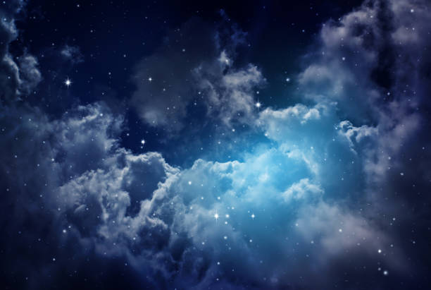 Night sky with stars. Space of night sky with cloud and stars the pleiades stock pictures, royalty-free photos & images