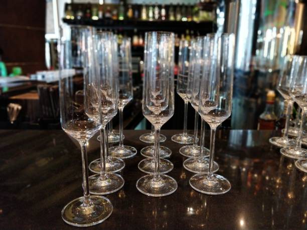 istock Stack of wineglasses on the counter 924126028