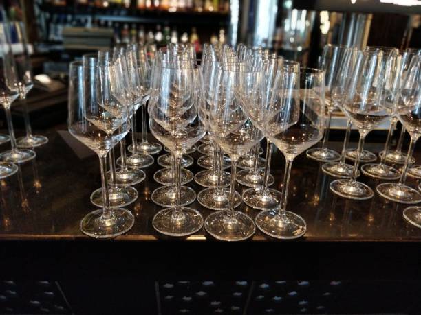 istock Stack of wineglasses on the counter 924126030