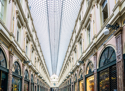 View on royal galleries Saint-Hubert Brussels - Belgium