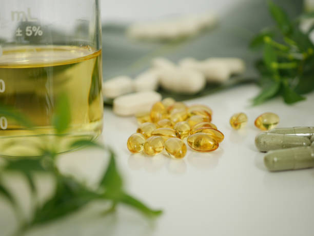 istock alternative herb medicine. herbal vitamin on white background. 924129084
