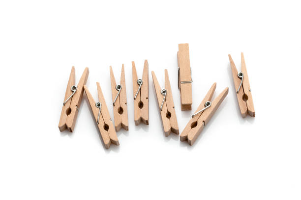 istock Clothes pins isolated on white background 924152956