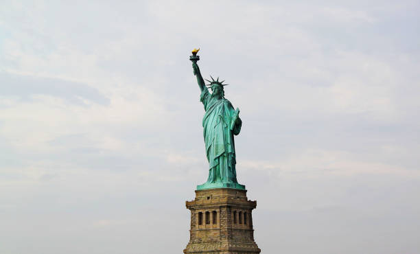 istock Nice view on isolated Statue of Liberty New York 924159900