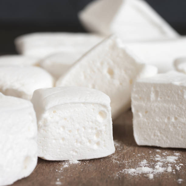 White homemade marshmallow stock photo