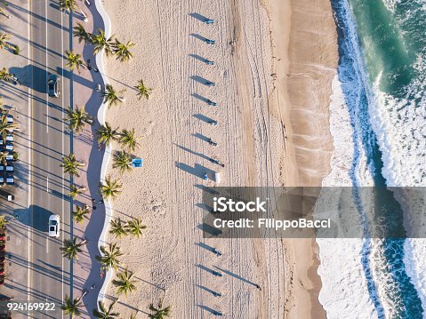 istock Fort Lauderdale Beach at sunrise from drone point of view 924169922