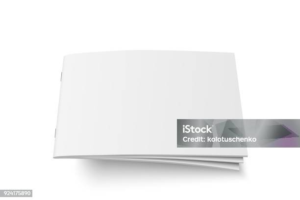 Mock Up Vettoriale Di Libro O Rivista - Immagini vettoriali stock e altre immagini di Modello - Mezzo d'informazione - Modello - Mezzo d'informazione, Composizione orizzontale, Opuscolo