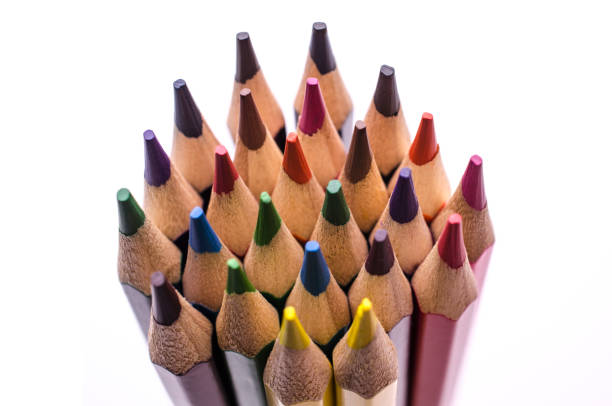 istock set of color pencils isolated on white, macro 924176008