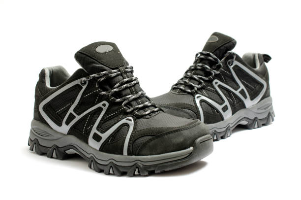 istock Tracking sneakers men's shoes isolated on white 924176092