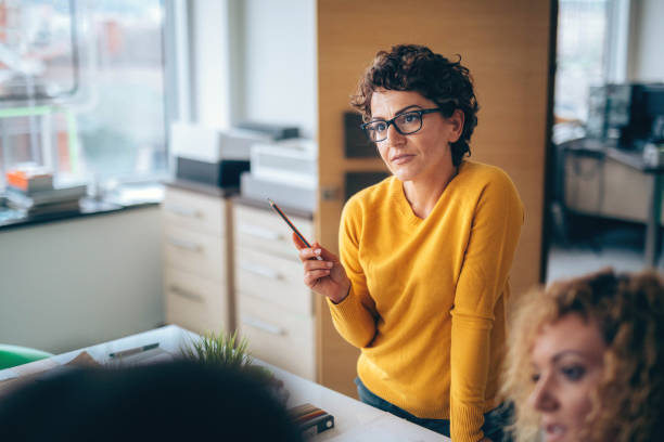 istock Businesswoman presenting new project 924186274