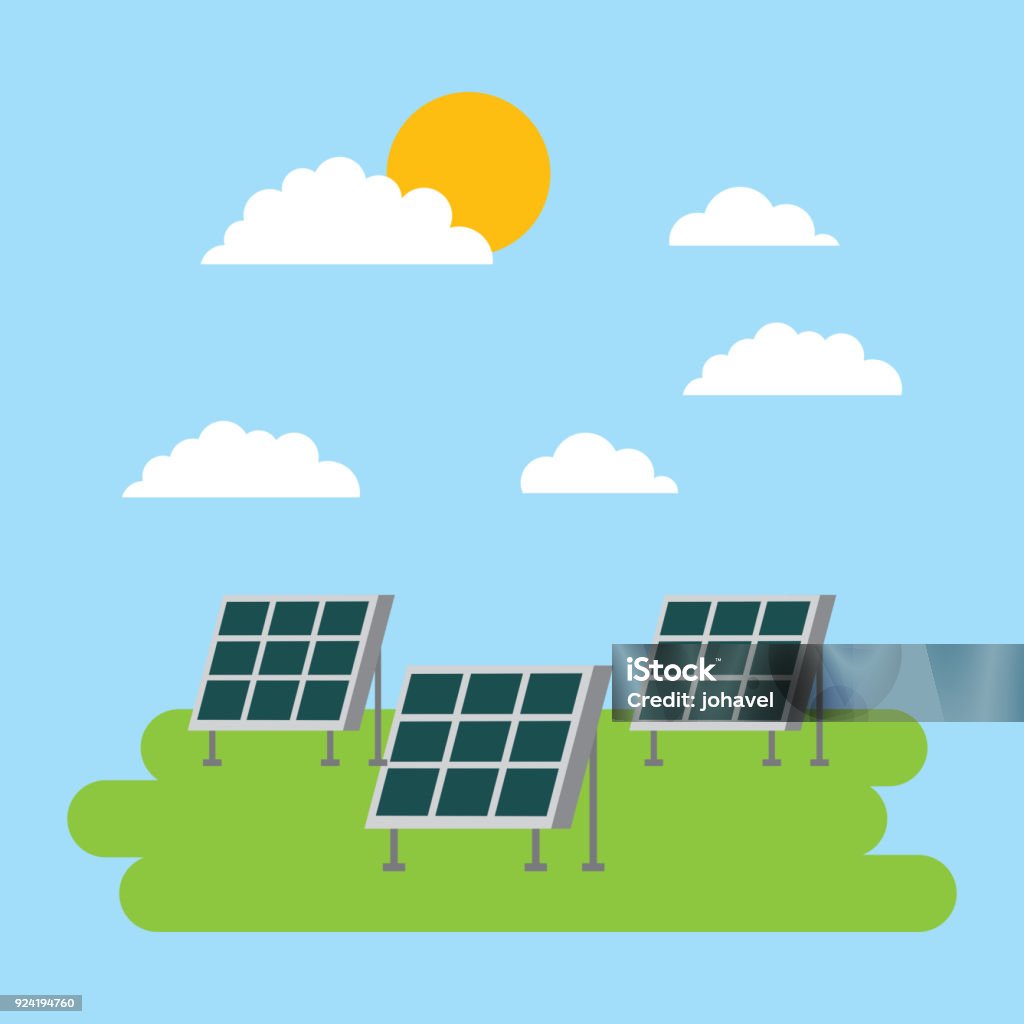 Ilustración de Panel De Energía Solar Para El Concepto De Ecología y más  Vectores Libres de Derechos de Clima - iStock
