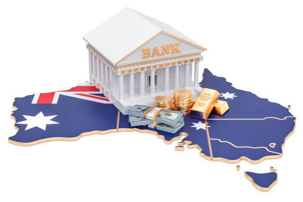 istock Banking system in Australia concept. 3D rendering isolated on white background 924198654
