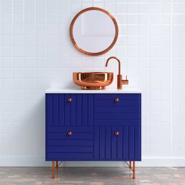 muebles de baño - bathroom contemporary sink faucet fotografías e imágenes de stock