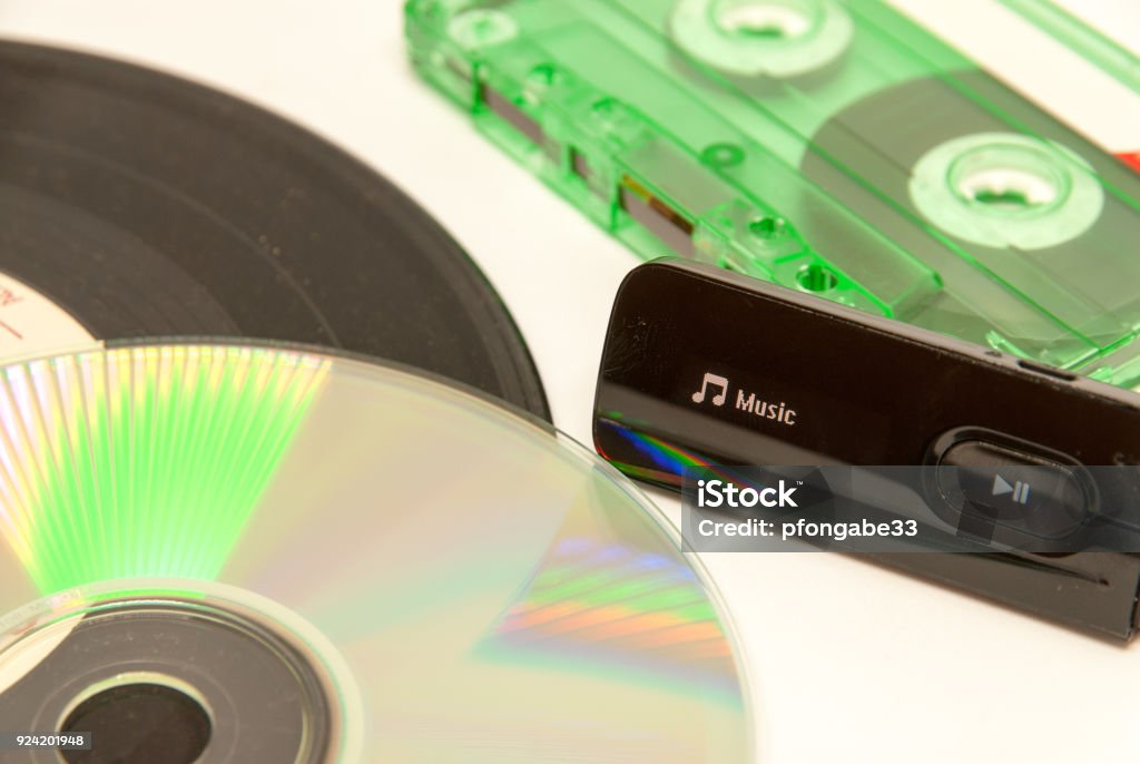 Compact Disc Evolution Concept Photo Of Evolution Of Record Methods From Vinyl To Cassette ...