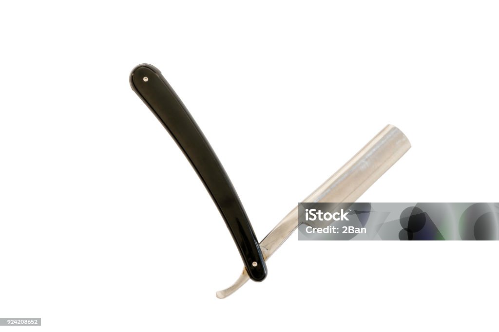 Straight Razor Backgrounds Straight Razor With Black Handle Isolated On White Background With ...