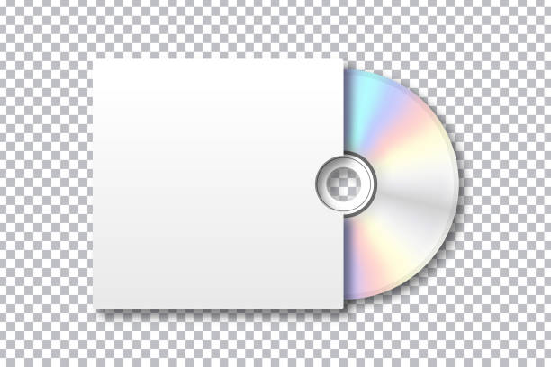 вектор реалистичный изолированный диск для украшения и покрытия на прозрачном фоне. пустой шаблон для фирменного стиля. - cd cd rom dvd technology stock illustrations