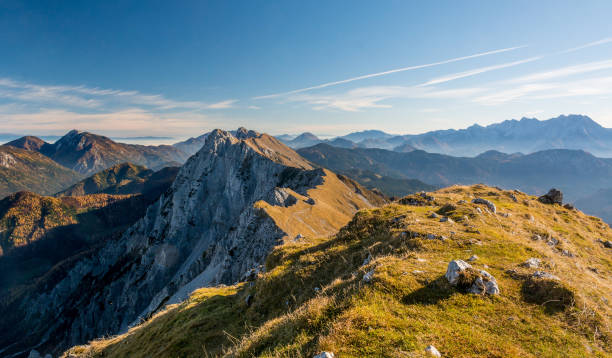 istock Panoramic view of spectacular mountain ridge. 924218522