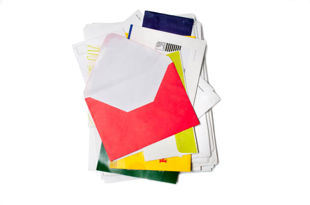 Stack of Junk Mail stock photo
