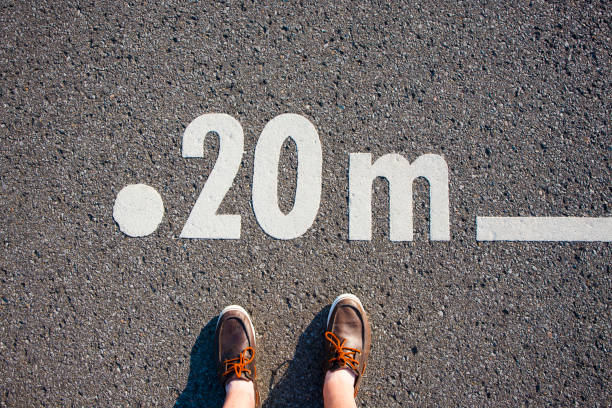 istock Shoes at the 20 meter mark. 924224880